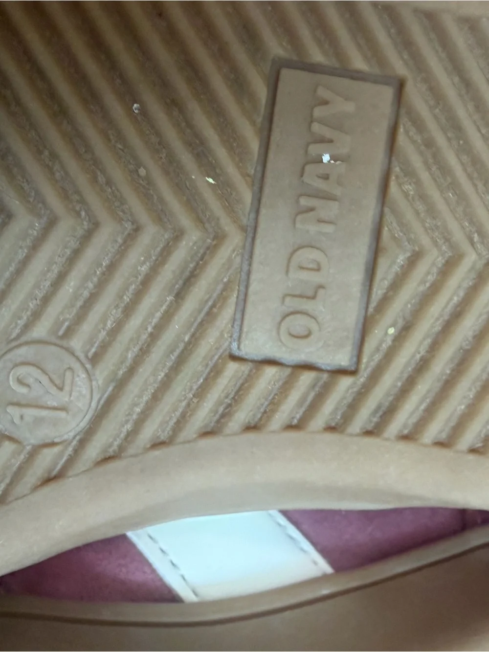 Old Navy Pink Suede Kids Sneakers with White Stripe